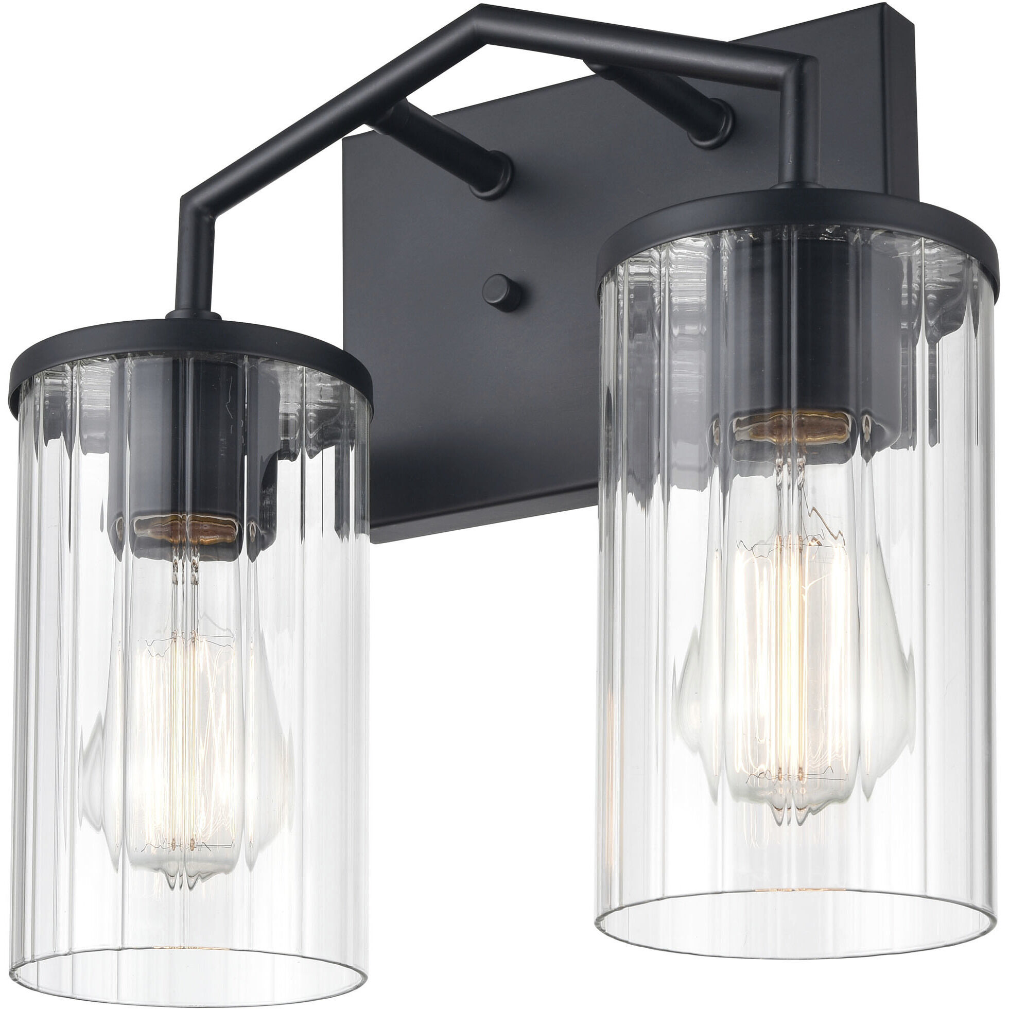 Beverlly 2 Light 13 inch Matte Black Bathroom Vanity Light Wall Light